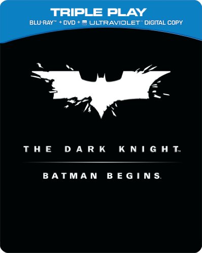 Batman Begins/The Dark Knight Limited Edition Steelbook - Triple Play (Blu-ray + DVD + UV Copy) [Region Free]
