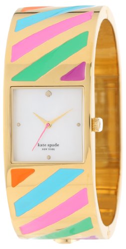 kate spade new york Women's 1YRU0190 Stripe Delacorte Bangle Watch