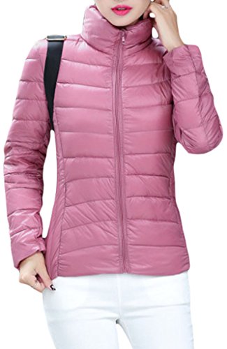 ZSHOW Women's Outwear Down Coat Lightweight Packable Powder Pillow Down Jackets, US X-Large, Pink
