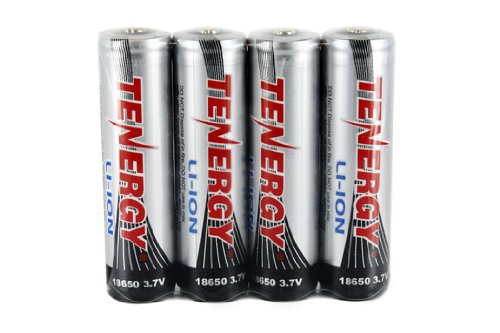 4 pcs Tenergy Li-ion 18650 Cylindrical 3.7V 2600mAh Rechargeable Batteries (Button Top) with PCB for Flashlights and Others