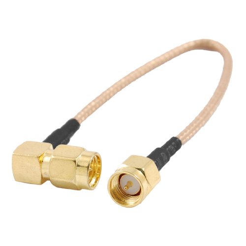 uxcell® 6 SMA Male to Right Angle Male Plug Jumper Pigtail Cable RG316