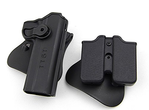 RioRand Polymer Retention Roto Holster and double magazine holster Fits 1911 Style