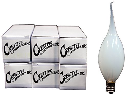 Creative Hobbies® Country Style Silicone Dipped Candle Light Bulbs, 15 Watt -Pack of 6 Bulbs