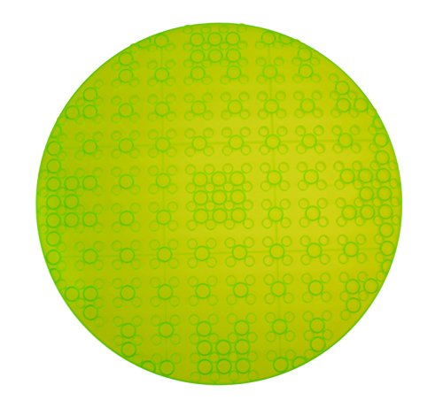 Premium Big Briks Clear Light Green 12.5 Diameter Circle Stackable Baseplate - Large Pegs Only - Compatible with All Major Brands