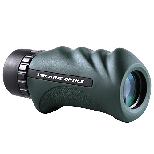 Polaris Optics Woodsman 10X25 Waterproof Monocular - Ultra-Lightweight - Pocket Size - Rugged Non-Slip Grip Fits Comfortably in the Palm of Your Hand - Crisp - Bright - Wide Field of View