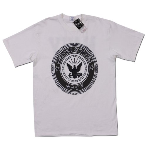 Official Physical Training Us Navy Emblem T-shirt USN White PT Tee