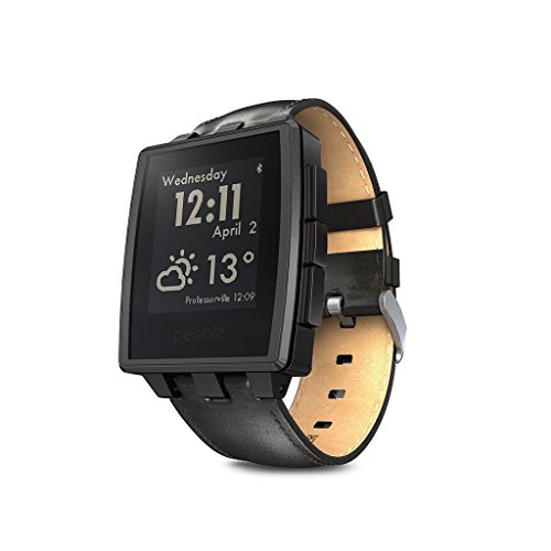 Pebble Steel Smartwatch for iPhone and Android Devices - Matte Black (Certified Refurbished)