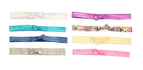 Styla Hair Baby Girl Elastic Headbands Hair Accessories (8 Colors Bows)