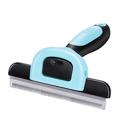 Magicfly  Pet Deshedding Comb Tool & Pet Grooming Brush Tool For Small, Medium & Large Dogs + Cats With Short to Long Hair (Blue)
