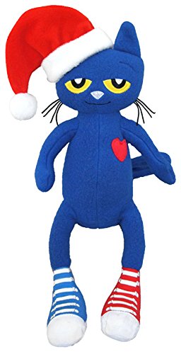 MerryMakers Pete the Cat Saves Christmas Plush Doll, 15-Inch