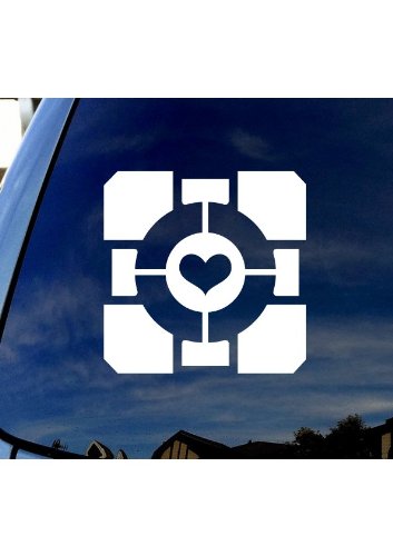 Weighted-Companion-Cube Car Truck Laptop Sticker Decal 4 Diameter