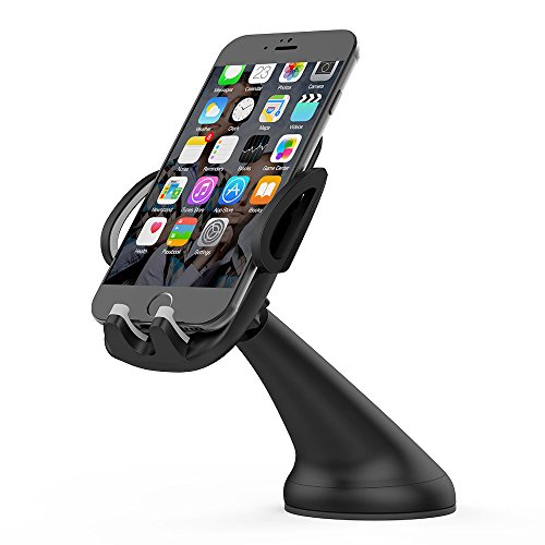 Car Mount Holder, MEMTEQ One Touch Windshield Universal Smartphone Car Cradle for iPhone 6s Plus 6 6+ 5 5s 5c 4s Samsung Galaxy S6 S6 Edge+ S5 S4 S3 Note 5 4 3 2 HTC M9 M8 Lg G3 G2(3.5 to 6'')