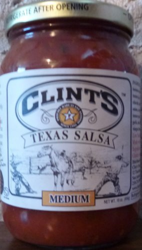 Clints Texas Salsa Medium 16oz (Pack of 6)