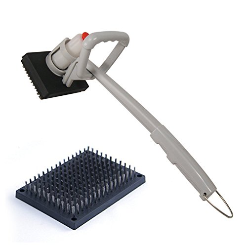 OUTXPRO BBQ Steam Cleaning Brush with Scraper for Gas and Charcoal Grills