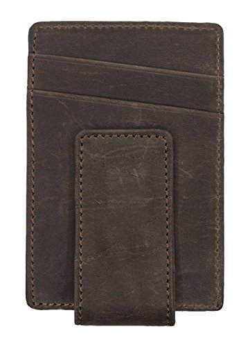 Mr.Wallet RFID Slim Genuine Top Grain Leather Front Pocket Money Clip Wallet for Men