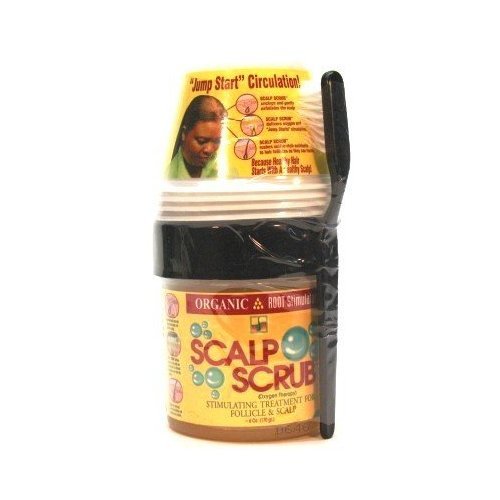 Organic Root Stimulator Scalp Scrub 177 ml with Baking Soda & Brush