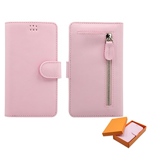 OZBO Pink Universal Wallet Case For 5.5Inch Phone Use As iPhone 6 plus Case iPhone 6s Plus Case Sansung S7 edge Case S7 Note 3 Note 4...
