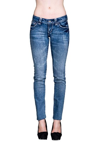 VIRGIN ONLY Women's Slim Fit Skinny Jeans (Medium Blue ,13)