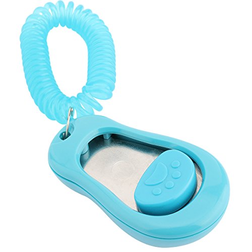 PetBonus Dog Training Clicker With Wrist Strap-2 Sounds Options-Loud and Soft Sound(Blue)