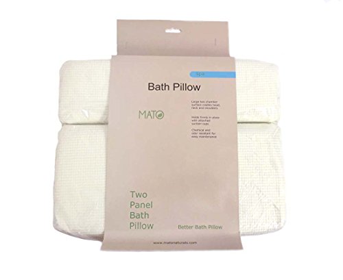 Mato Soft Spa Bathtub Bath Pillow with Suction Cup 16 x 12.5-Inch