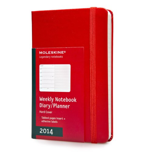 Moleskine Pocket Size Hard 12 Months 2014 Weekly Notebook - Red
