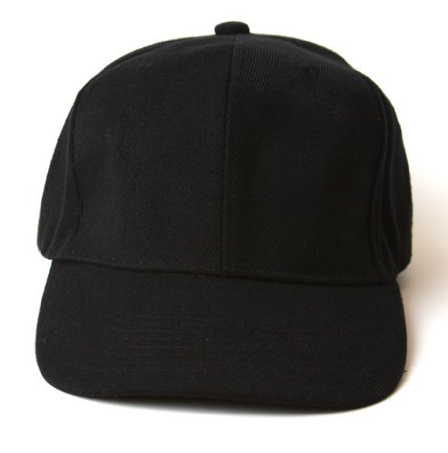 Plain Black Adjustable Hat