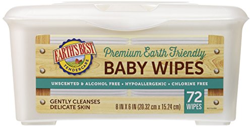 Earth's Best Tender Care Baby Wipes - Unscented - 72 ct