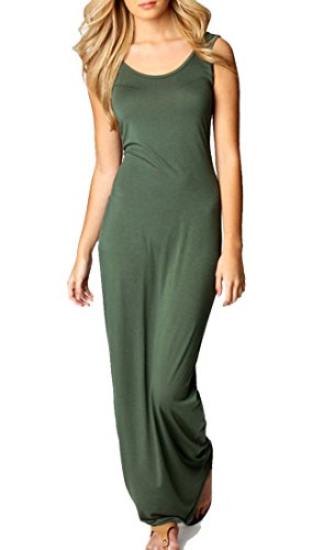 Sexy Solid Color Fashion New Women Sleeveless Casual Home Long Maxi Vest Dresses