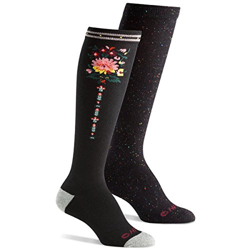 Hi-Tec Women's Comfort Casual Knee High Socks with Designs (Pack of 2 Pairs)