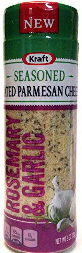Kraft Seasoned Grated Parmesan Cheese: Rosemary & Garlice, 3 oz Shaker