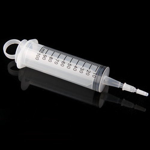 CARCHET Plastic Reusable Nutrient Measuring Syringe 100ML for Hydroponics