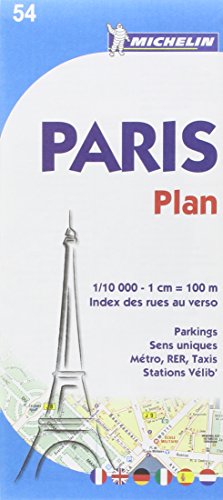 Michelin Paris Street Map + Index Map 54, 3e