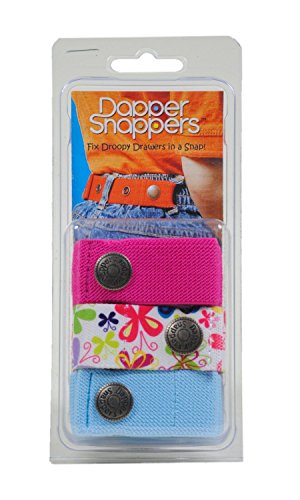 Dapper Snapper Baby & Toddler Adjustable Belt 3 Pack Hot Pink, Butterflies & Turquoise