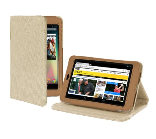 Cover-Up Google Nexus 7 Tablet Version Stand Natural Hemp Case - (Sahara Brown)