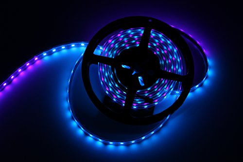 Addressable LED Strip WS2812B, 4 meters, 60 LEDs/meter, Black PCB, silicone sleeve