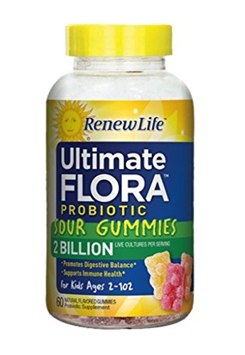 Renew Life Ultimate Flora Probiotic Sour Gummies, 60 Count