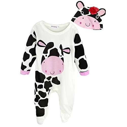 Big Elephant One Piece Baby Boys Long Sleeve Cute Animal Romper with Hat D30 (3-6 months, black)