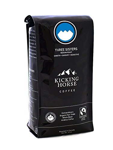 Kicking Horse Whole Bean Coffee, Three Sisters Coffee Medium Roast, 10 Ounce (Pack fo 2)