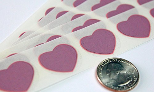 Heart Scratch Off Labels Stickers - 1 Pink Heart Scratch off Label for Wedding Bridal Baby - Pack of 100