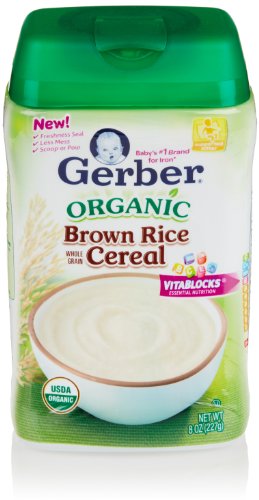 Gerber Baby Cereal, Organic Brown Rice, 8 Oz