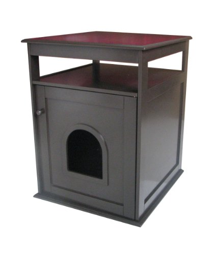 Homezone Pet Hideaway for Cats and Dogs with 5.9 x 7.1-Inch Opening, Espresso