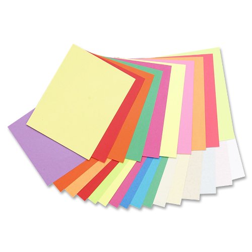 Riverside Paper 101235 Array 65-lb. Card Stock, 8-1/2 x 11, Assorted Parchment Colors, 100 Sheets/Pk