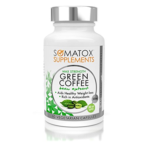 Green Coffee Bean Extract - Max Strength | 100% Natural Weight Loss Supplement (Detox • Diet • Slim • Cleanse) Burn fat ? Boost Metabolism ? Increase Energy ? Suppress Appetite - Veg Cap Vegetarian - SOMATOX