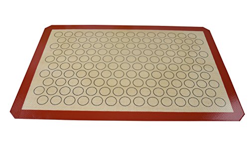 Homankit Silicone Non Stick Baking Mat/ Macaron Mat/Cookie Mat, Baking Tray Liner Burgundy | 40x60cm Brown Surface Fits for Full Sheet | Reusable, Flexible, Non-Stick, Easy To Clean Baking Sheet Liner | Healthy Cooking Mat,BPA free and FDA and LFGB