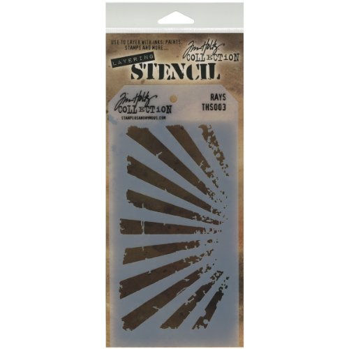 Stampers Anonymous Tim Holtz Layered Stencil, 4.125 by 8.5-Inch, Rays