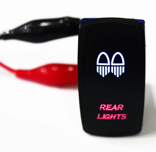 Bandc 5pin Rear Lights LED Light Rocker Switch Spst On/off Blue & Red Light