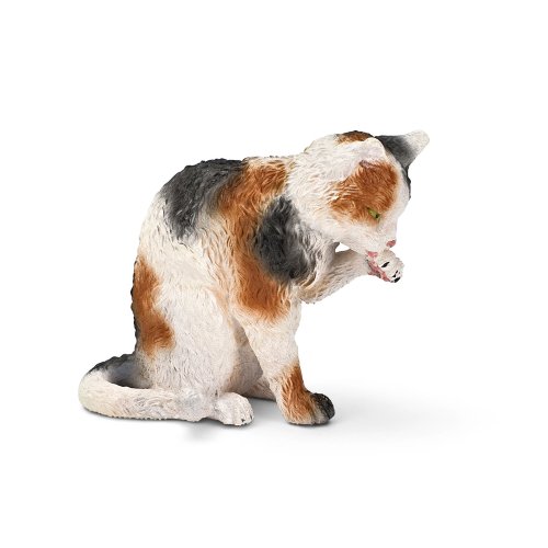 Schleich Grooming Cat Toy Figure