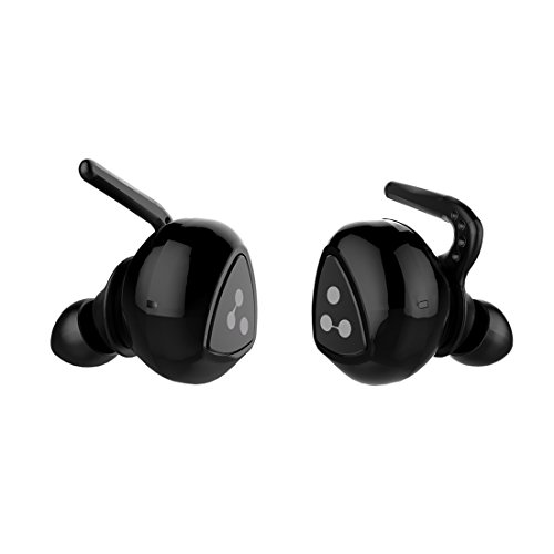 Truly Wireless Earbuds, Syllable D900MINI Wireless Bluetooth Headphones Stereo In-Ear Sport Noise Cancelling Sweatproof Earphones with Mic for iPhone iPad and Other Smartphones (Black)