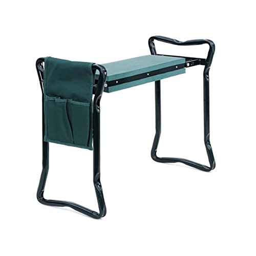 LiteXim Foldable Kneeler Garden Seat Portable Stool with EVA Kneeling Pad and Bonus Tool Pouch