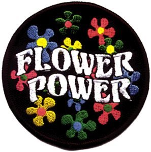 Flower Power Daisy Hippie Embroidered Iron On Patch